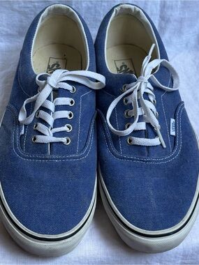 Vans Authentic Overdyed Heavy Canvas Bright Blue Sneakers Men's 13